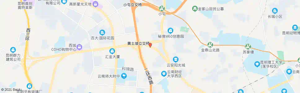 昆明黄土坡_公交站地图_昆明公交_妙搜公交查询2024