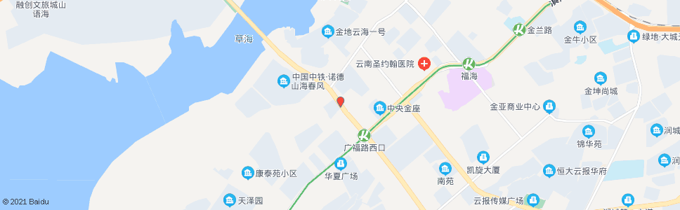 昆明平桥村(广福路)_公交站地图_昆明公交_妙搜公交查询2024