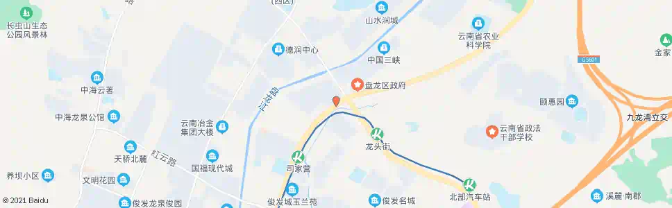 昆明北京路口沣源路_公交站地图_昆明公交_妙搜公交查询2024