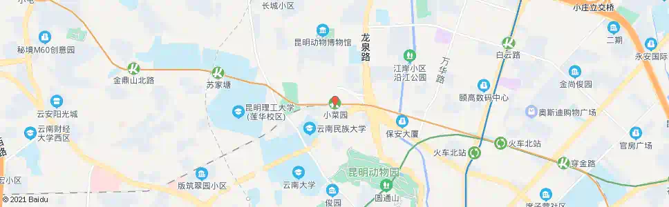 昆明小菜园_公交站地图_昆明公交_妙搜公交查询2024