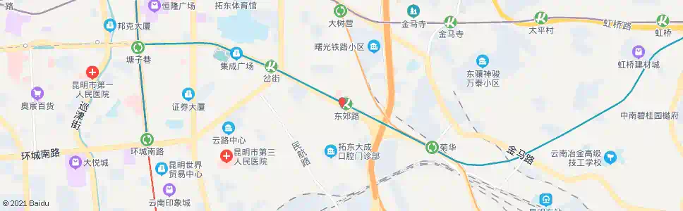 昆明菊花村_公交站地图_昆明公交_妙搜公交查询2024