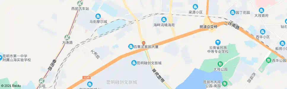 昆明草海隧道西口_公交站地图_昆明公交_妙搜公交查询2024