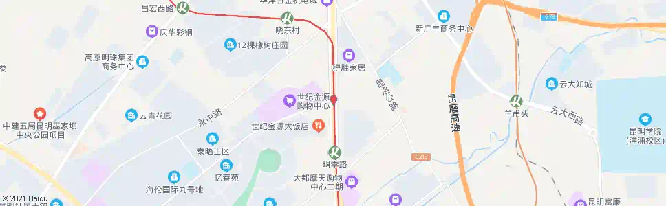 昆明织布营_公交站地图_昆明公交_妙搜公交查询2024