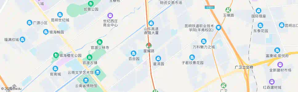 昆明子君村(彩云北路)_公交站地图_昆明公交_妙搜公交查询2024