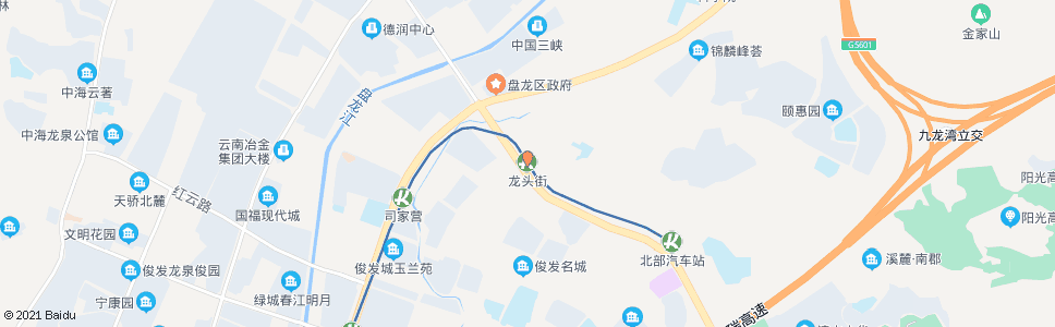 昆明龙头街路口_公交站地图_昆明公交_妙搜公交查询2024