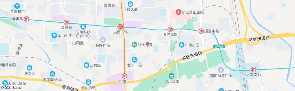 杭州北干二苑_公交站地图_杭州公交_妙搜公交查询2024