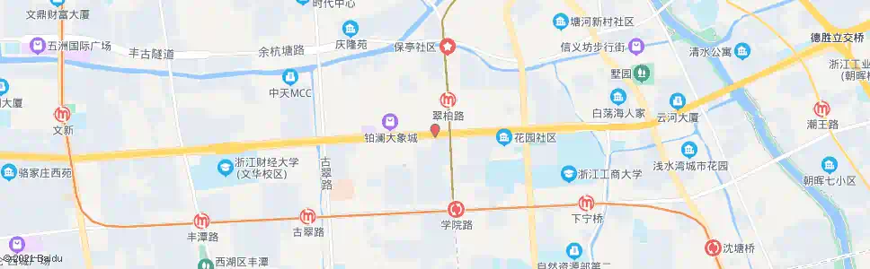 杭州翠苑一区_公交站地图_杭州公交_妙搜公交查询2024