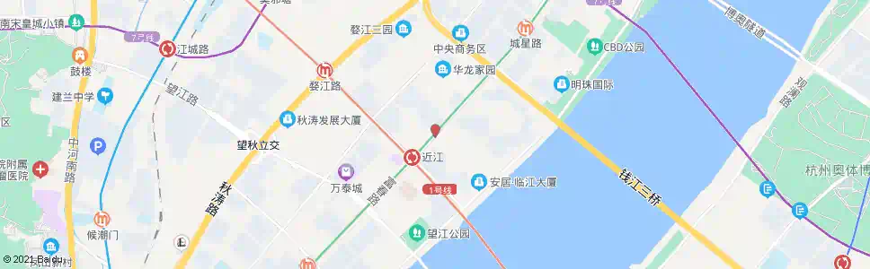 杭州近江六园_公交站地图_杭州公交_妙搜公交查询2024