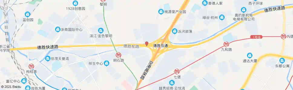 杭州德胜东路药香路口_公交站地图_杭州公交_妙搜公交查询2024