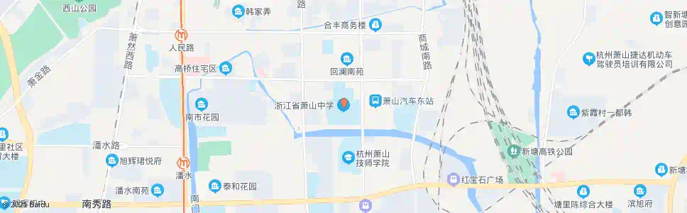 杭州萧山中学_公交站地图_杭州公交_妙搜公交查询2024