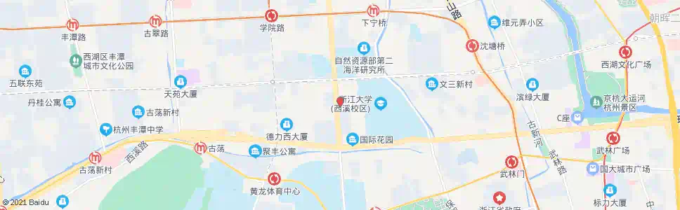 杭州教工路花园亭_公交站地图_杭州公交_妙搜公交查询2024