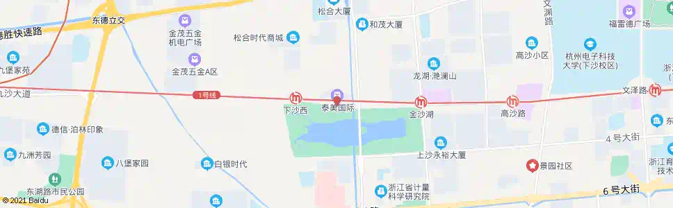 杭州金沙大道幸福南路口_公交站地图_杭州公交_妙搜公交查询2024