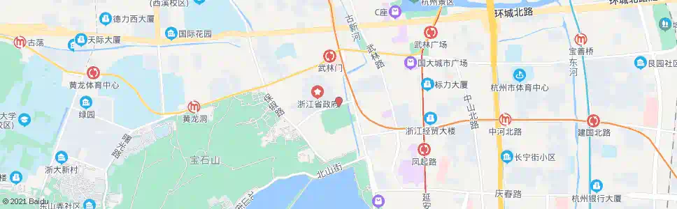 杭州市府大楼_公交站地图_杭州公交_妙搜公交查询2024