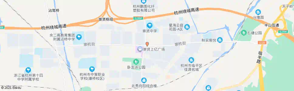 杭州崇杭街塘康路口_公交站地图_杭州公交_妙搜公交查询2024