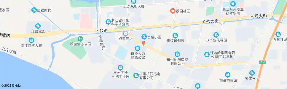 杭州智格村(海达南路以东)_公交站地图_杭州公交_妙搜公交查询2024