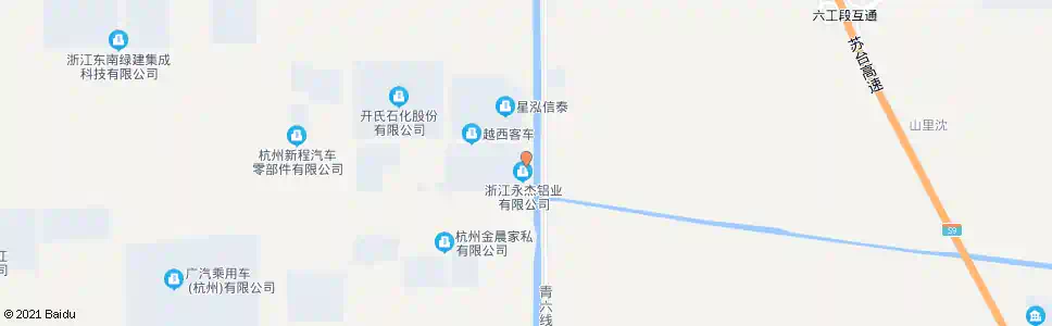 杭州青东二路江东六路口_公交站地图_杭州公交_妙搜公交查询2024