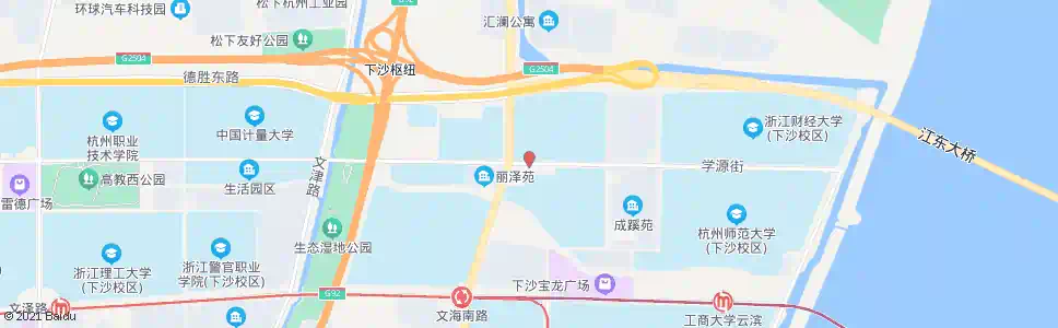 杭州学源街文海南路口(BRT)_公交站地图_杭州公交_妙搜公交查询2024