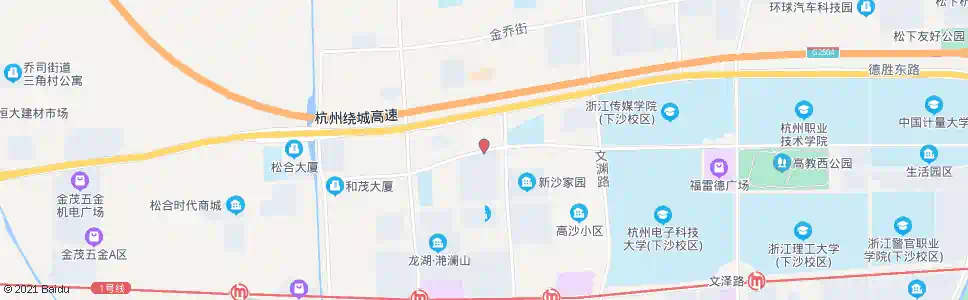 杭州学源街上沙路口_公交站地图_杭州公交_妙搜公交查询2024