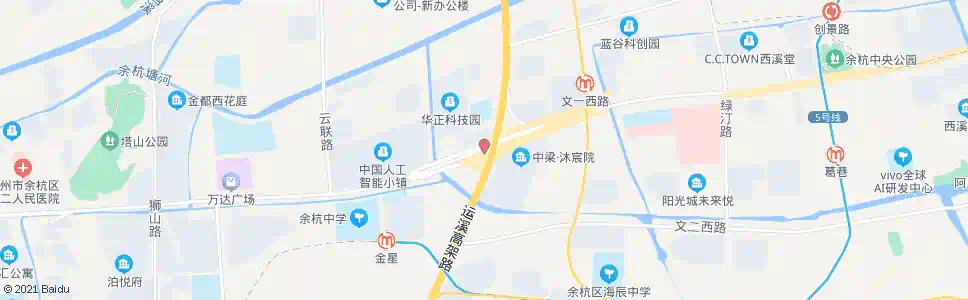 杭州文一西路东西大道口_公交站地图_杭州公交_妙搜公交查询2024