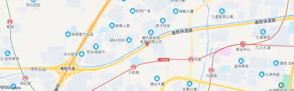 杭州德胜东路九环路口_公交站地图_杭州公交_妙搜公交查询2024