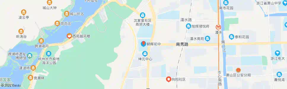 杭州朝晖初中_公交站地图_杭州公交_妙搜公交查询2024