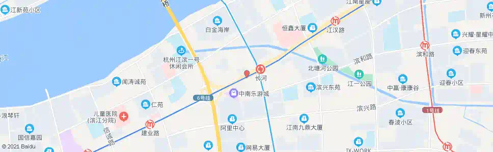 杭州江边_公交站地图_杭州公交_妙搜公交查询2024