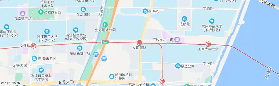 杭州文海南路站_公交站地图_杭州公交_妙搜公交查询2024