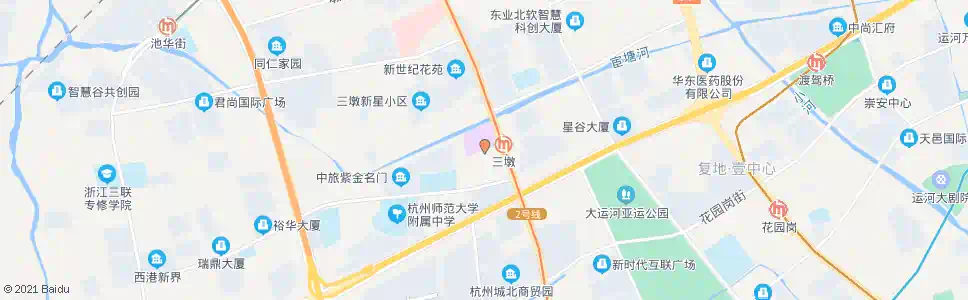 杭州古墩路秀里街口_公交站地图_杭州公交_妙搜公交查询2024