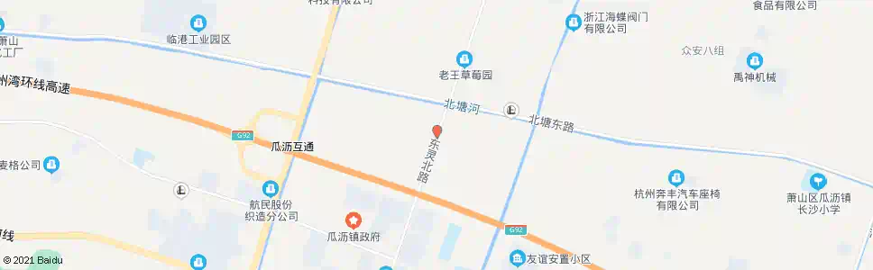 杭州东灵路三益线口_公交站地图_杭州公交_妙搜公交查询2024