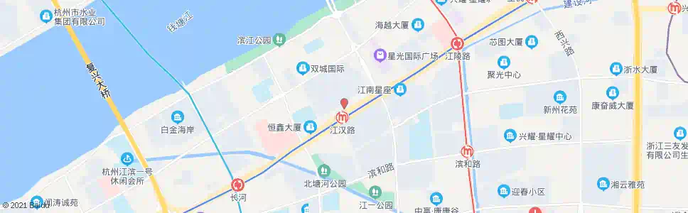 杭州滨海小区_公交站地图_杭州公交_妙搜公交查询2024