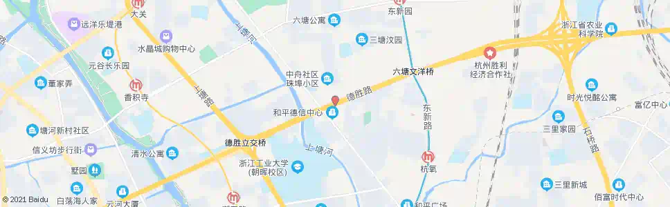 杭州德胜里_公交站地图_杭州公交_妙搜公交查询2024