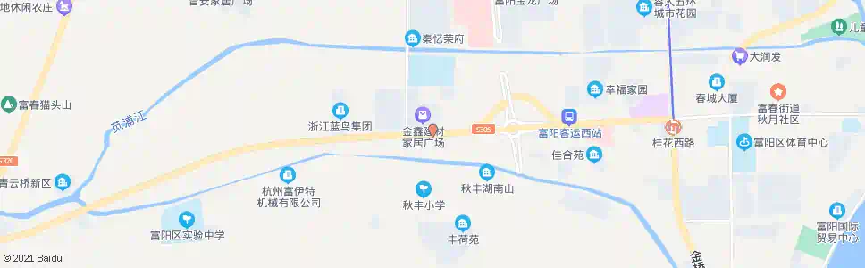 杭州金鑫建材市场_公交站地图_杭州公交_妙搜公交查询2024