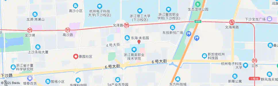 杭州四号大街九号路口_公交站地图_杭州公交_妙搜公交查询2024