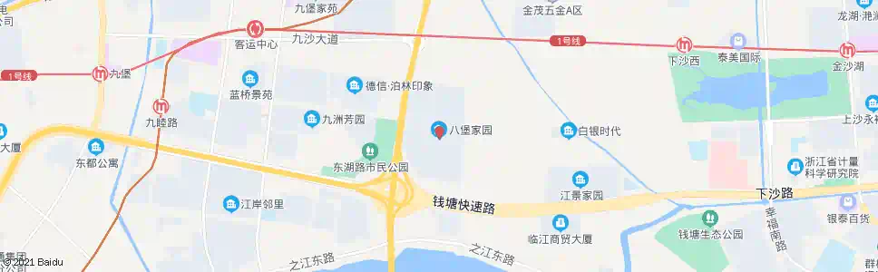 杭州八堡社区_公交站地图_杭州公交_妙搜公交查询2024