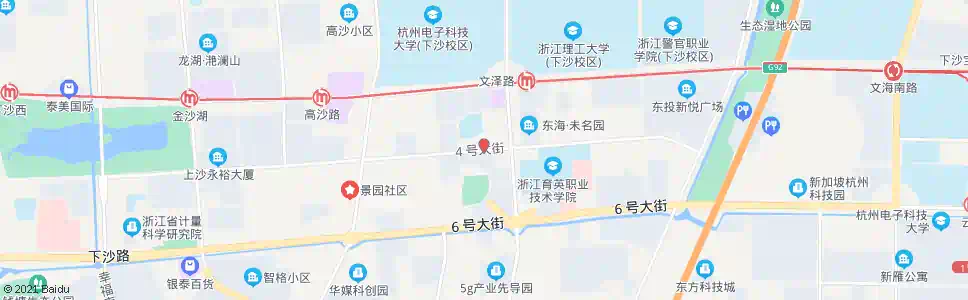 杭州四号大街泽雅路口_公交站地图_杭州公交_妙搜公交查询2024