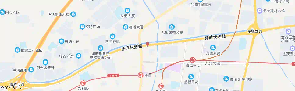 杭州德胜东路杭海路口_公交站地图_杭州公交_妙搜公交查询2024