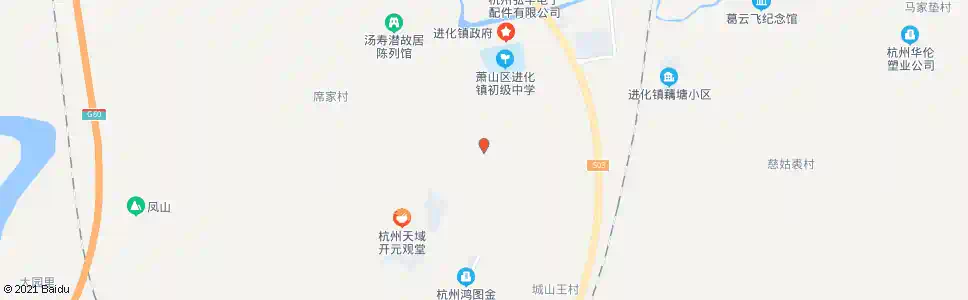 杭州汤山_公交站地图_杭州公交_妙搜公交查询2024