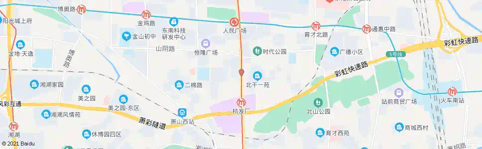 杭州市心路北干一苑路口_公交站地图_杭州公交_妙搜公交查询2024