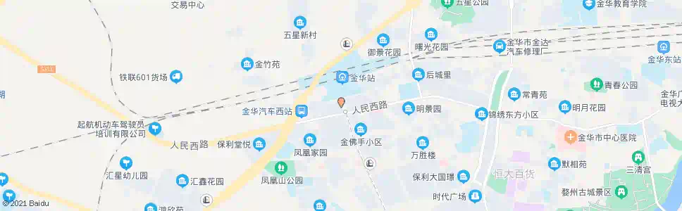 金华火车西站南_公交站地图_金华公交_妙搜公交查询2024