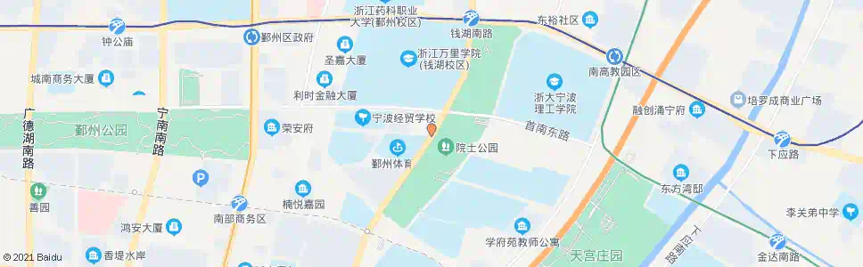 宁波钱湖南路文华路口_公交站地图_宁波公交_妙搜公交查询2024