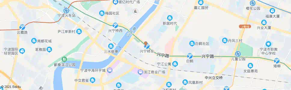 宁波兴宁桥东(江东南路)_公交站地图_宁波公交_妙搜公交查询2024