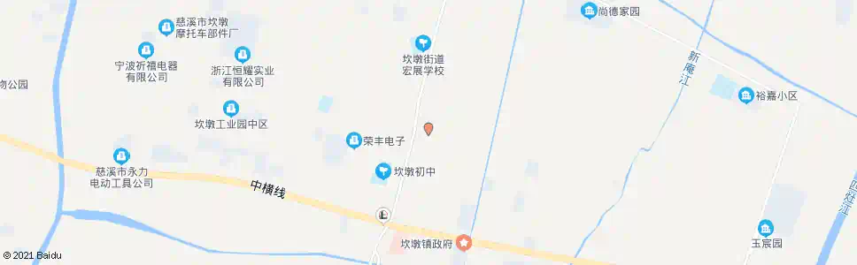 宁波坎墩中心小学_公交站地图_宁波公交_妙搜公交查询2024