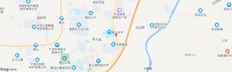 宁波姜山中学东_公交站地图_宁波公交_妙搜公交查询2024