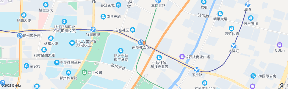 宁波下应南路宁横路口_公交站地图_宁波公交_妙搜公交查询2024