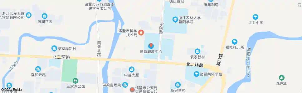 绍兴诸暨职教中心_公交站地图_绍兴公交_妙搜公交查询2024