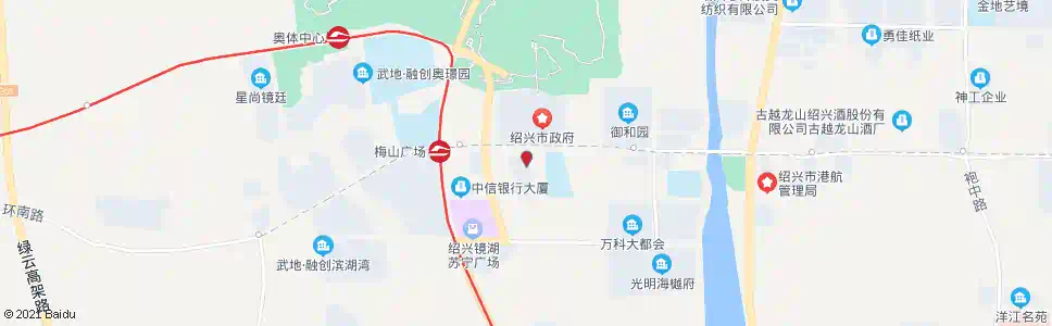 绍兴图书馆_公交站地图_绍兴公交_妙搜公交查询2024