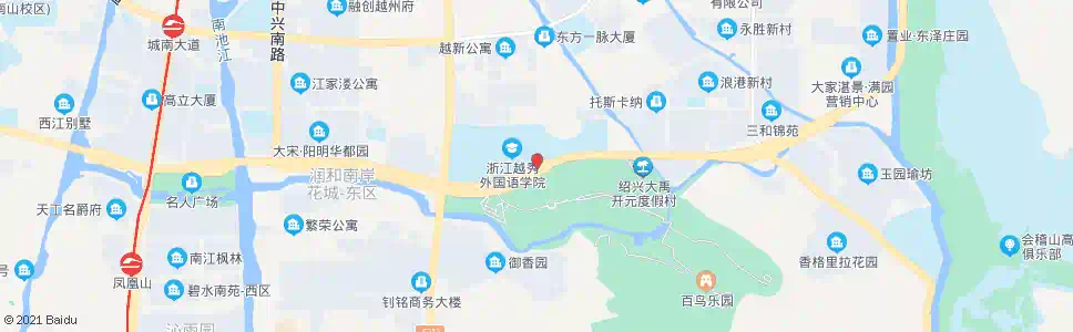 绍兴越秀外国语学院南大门(大禹陵)_公交站地图_绍兴公交_妙搜公交查询2024