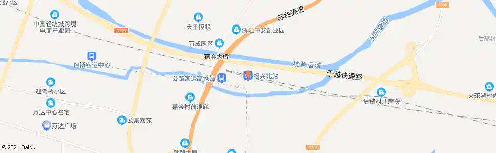 绍兴北六路口_公交站地图_绍兴公交_妙搜公交查询2024