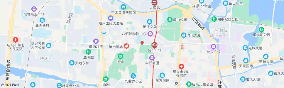 绍兴绍兴大剧院_公交站地图_绍兴公交_妙搜公交查询2024