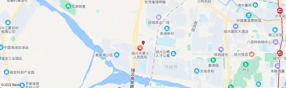 绍兴第七医院(老年活动中心)_公交站地图_绍兴公交_妙搜公交查询2024